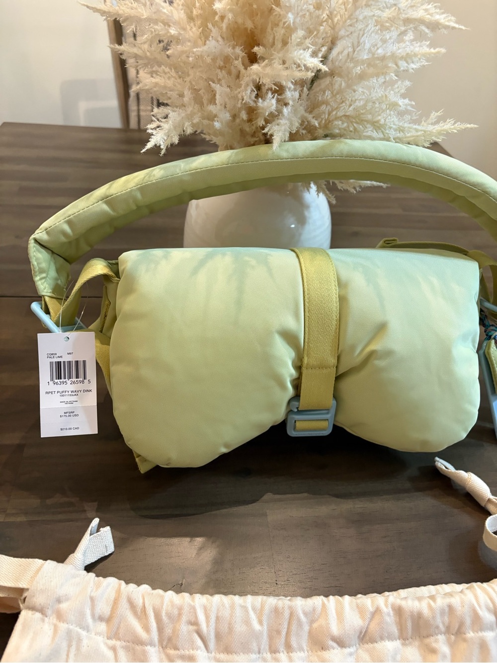 NWT Coach Coachtopia Loop Puffy Wavy Dinky Bag Pale Lime
